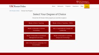 Choose Your Program | USC Rossier Online