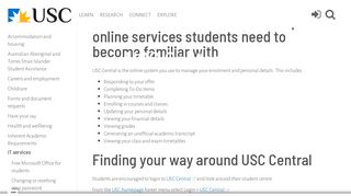 USC Central | IT services | University of the Sunshine Coast