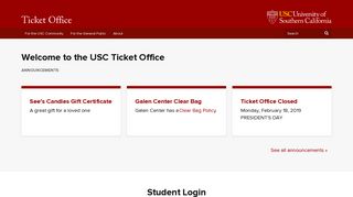 USC-FBS - ticketoffice - Football Student Season Tickets