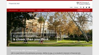 USC Financial Aid - University of Southern California