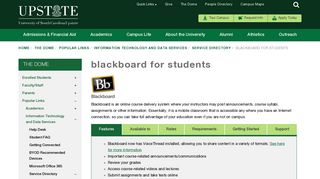 Blackboard for Students | USC Upstate
