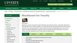 Blackboard for Faculty | USC Upstate