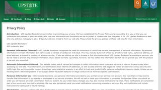 Privacy Policy | USC Upstate Bookstore