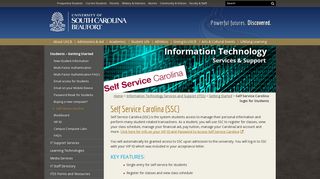 How to login to Self Service Carolina for Students - USCB