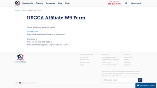 USCCA Affiliate W9 Form - USCCA