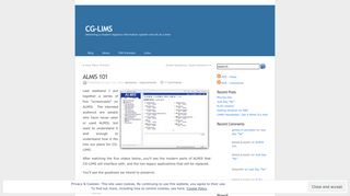 ALMIS 101 | CG-LIMS