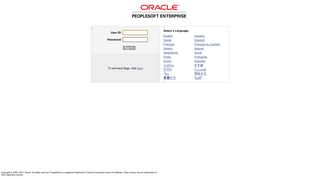 Oracle | PeopleSoft Enterprise 8 Sign-in