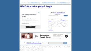 USCG Oracle PeopleSoft Login - PeopleSoft Career