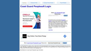 Coast Guard Peoplesoft Login - PeopleSoft Career