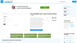 Visit Crm.uschedule.com - Log in to your account.