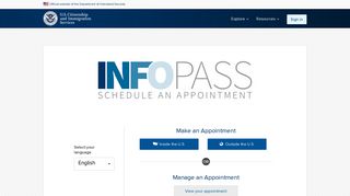 InfoPass - myUSCIS - Schedule an Appointment