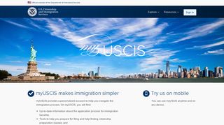 USCIS | myUSCIS Home Page