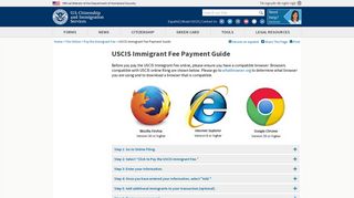 USCIS Immigrant Fee Payment Guide | USCIS