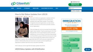 How to Get Status Updates from USCIS - CitizenPath