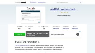 Usd253.powerschool.com website. Student and Parent Sign In.