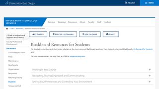 Blackboard Resources for Students - - Information Technology Services