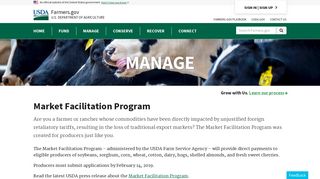 Manage : Market Facilitation Program | Farmers