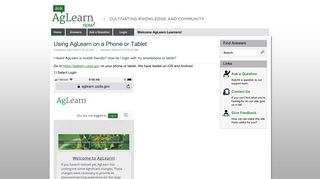Using AgLearn on a Phone or Tablet - Ask AgLearn Now