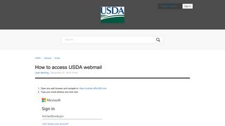 How to access USDA webmail – USDA