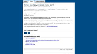 Where can I pay my direct home loan? - Ask The Expert - Service