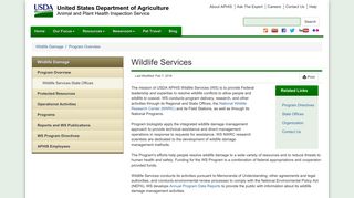 USDA APHIS | Wildlife Services