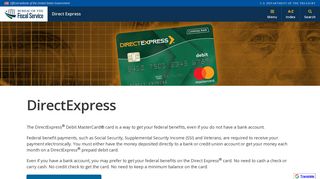 Direct Express ® card - Bureau of the Fiscal Service