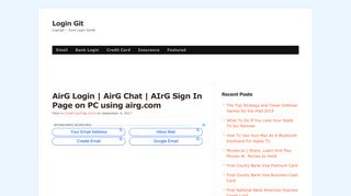 AirG Login | AirG Chat | AIrG Sign In Page on PC using airg.com ...