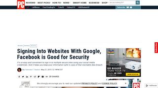 Signing Into Websites With Google, Facebook is Good for Security ...