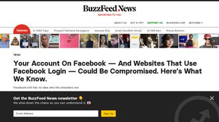 And Websites That Use Facebook Login — Could ... - BuzzFeed News