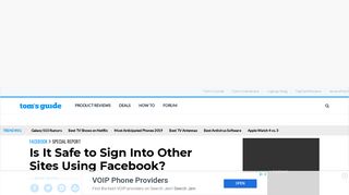 Is It Safe to Sign Into Other Sites Using Facebook? - Tom's Guide