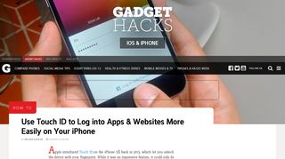 Use Touch ID to Log into Apps & Websites More ... - iOS Gadget Hacks