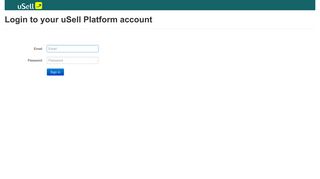 uSell Platform - Login