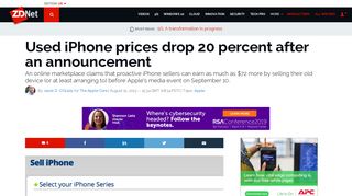 Used iPhone prices drop 20 percent after an announcement | ZDNet