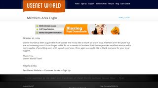 Members Area Login | Usenet World