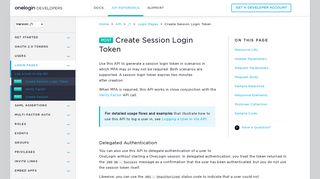 Create Session Login Token API - OneLogin API - OneLogin Developers