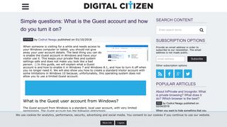 Simple questions: What is the Guest account and how do you turn it on ...