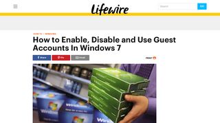 How to Enable the Guest Account in Windows 7 - Lifewire