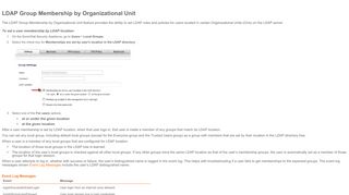 LDAP Group Membership by Organizational Unit - SonicWall