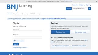 Sign in - BMJ Learning