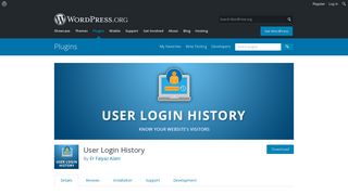 User Login History | WordPress.org