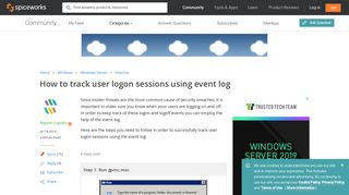 How to track user logon sessions using event log - Windows Server ...