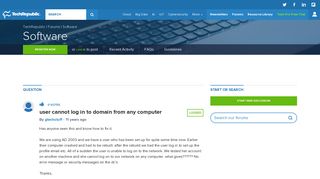 user cannot log in to domain from any computer - TechRepublic
