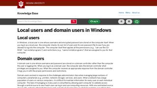 Local users and domain users in Windows - IU Knowledge Base