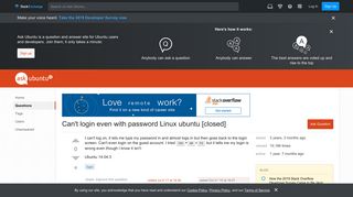 Can't login even with password Linux ubuntu - Ask Ubuntu
