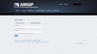 User login | AMQP