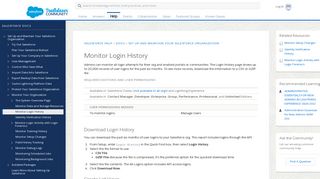Monitor Login History - Salesforce Help