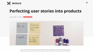 Perfecting user stories into products - Modus Create