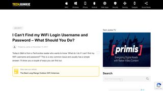 I Can't Find my WiFi Login Username and Password – What Should ...