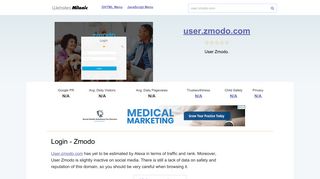 User.zmodo.com website. Login - Zmodo.