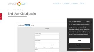 End User Cloud Login - Shadow-Soft